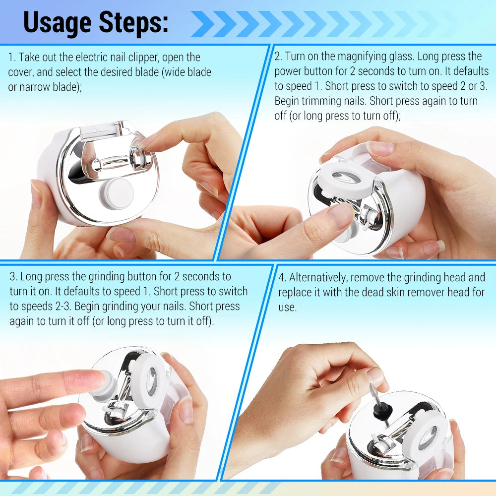 Electric Nail Clipper and Automatic Trimmer for Seniors and Children at Home - 9