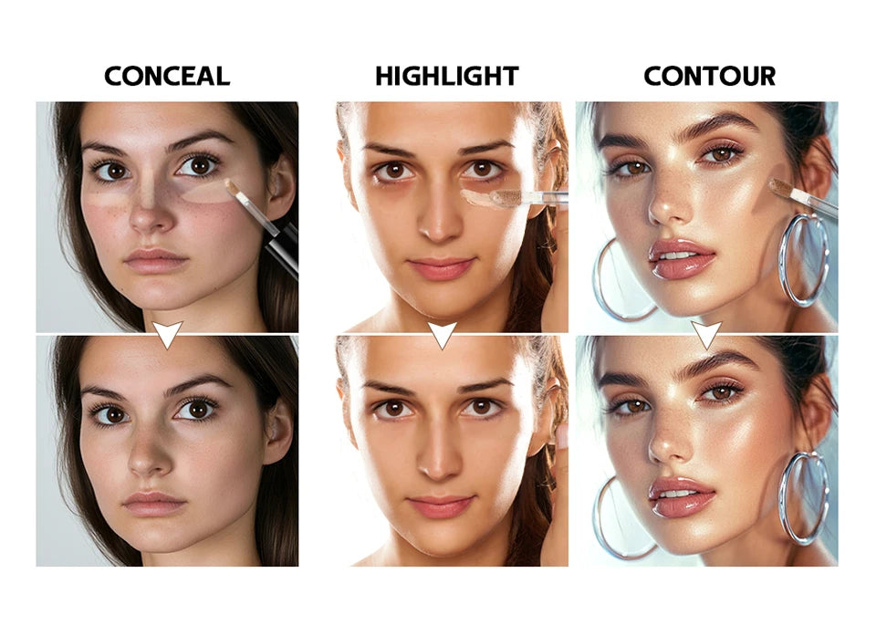 Multi Use Sculpting Concealer and Face Contour Cream for Flawless Makeup - 11