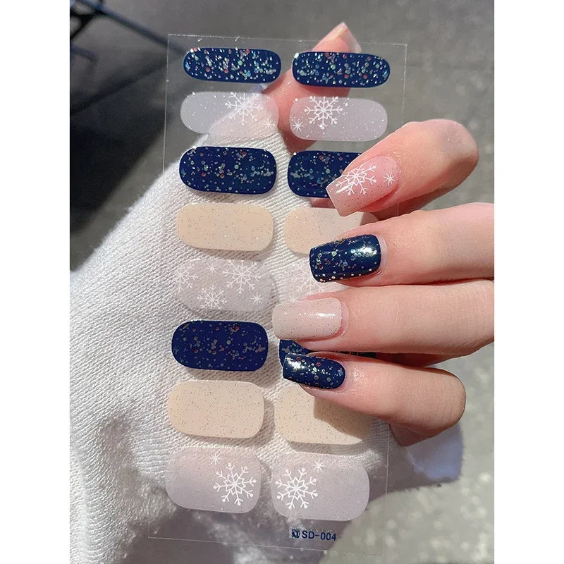 Christmas Nail Sticker and Holiday Gel Wrap for Winter Party Decorations - 26