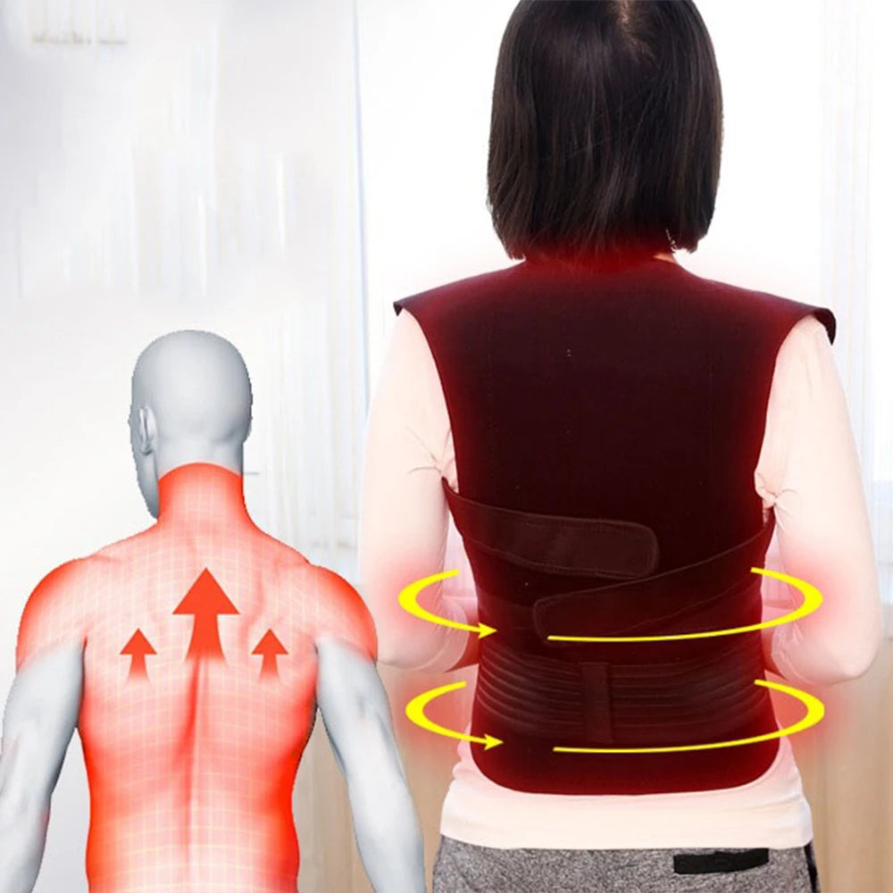 Self Heating Tourmaline Back Brace and Magnetic Posture Support for Relief - 11