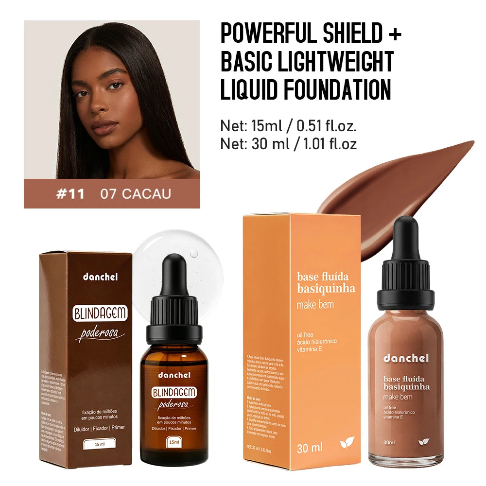 Face Makeup Set and Liquid Foundation Combo for Long Lasting Natural Daily Wear - 25
