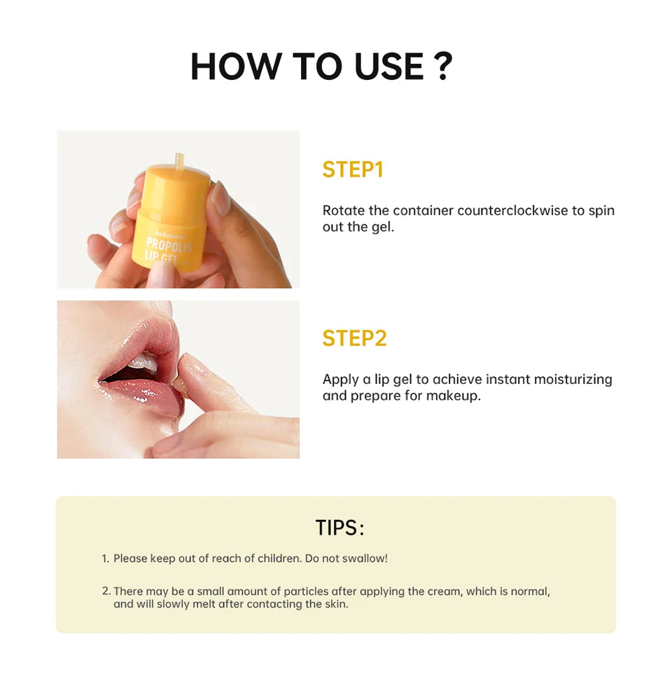 Propolis Lip Gel and Hydrating Lip Mask for Overnight Repair and Dry Lip Care - 14