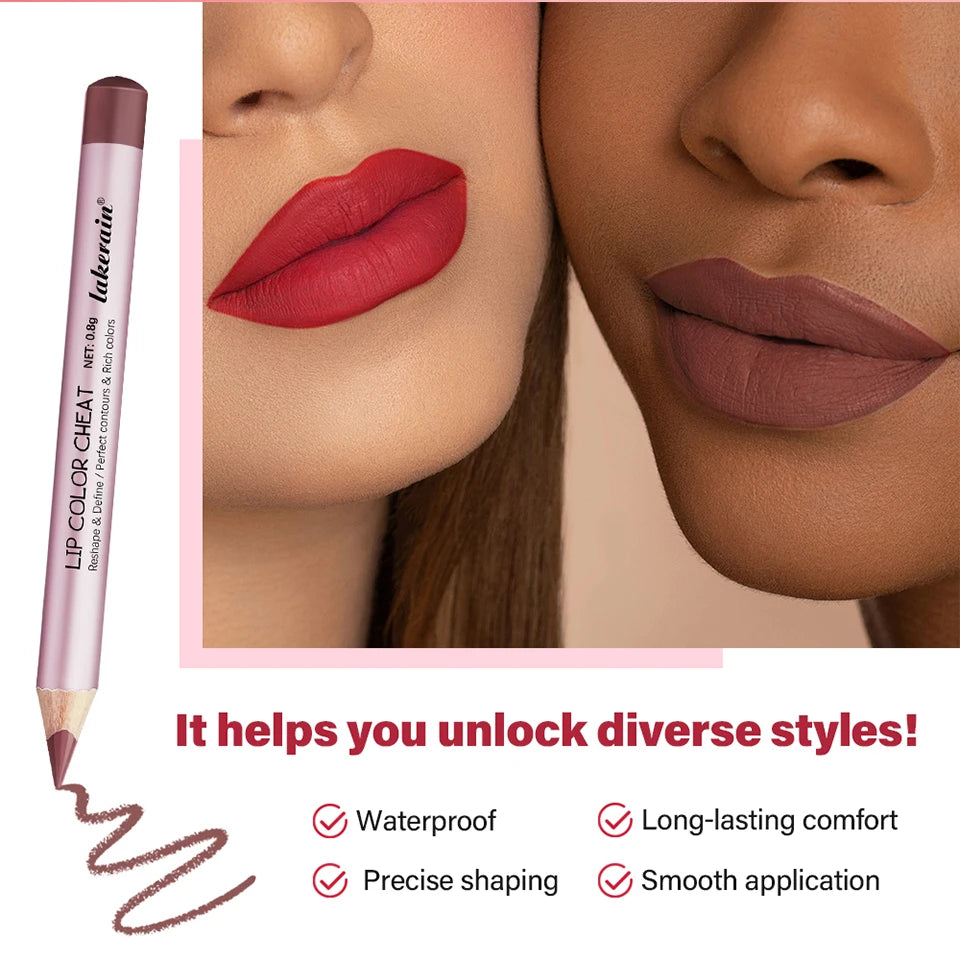 Matte Lip Liner and Waterproof Lip Contour Pencil for Defining Shapes Daily - 11