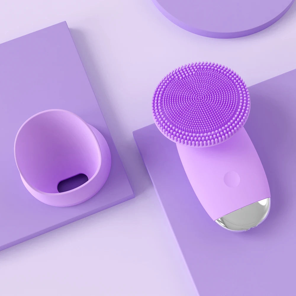 Silicone Face Cleansing Brush and Facial Scrubber for Daily Skin Pore Cleaning - 22
