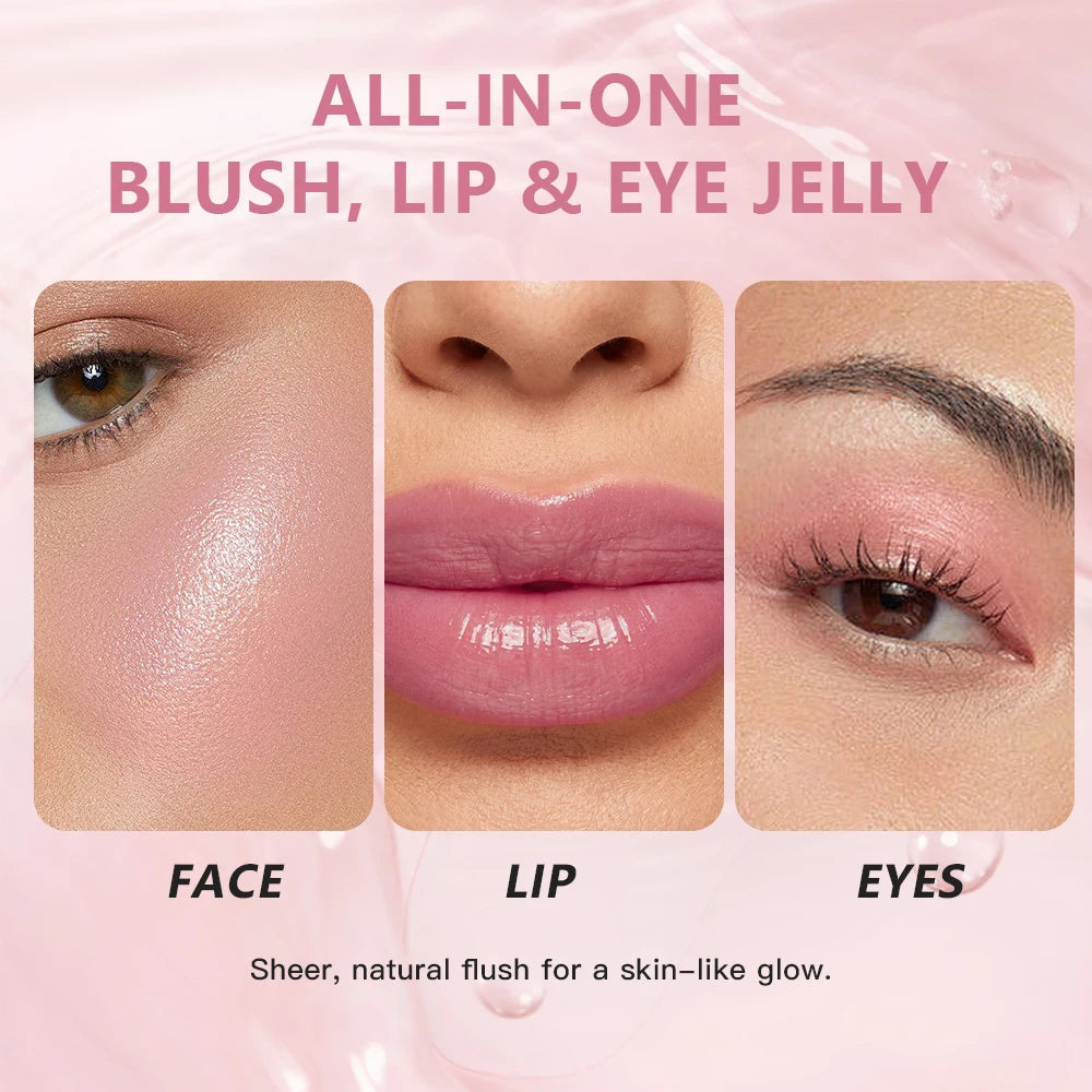 Color Changing Jelly Blush and Floral Tint Stick for Natural Daily Makeup