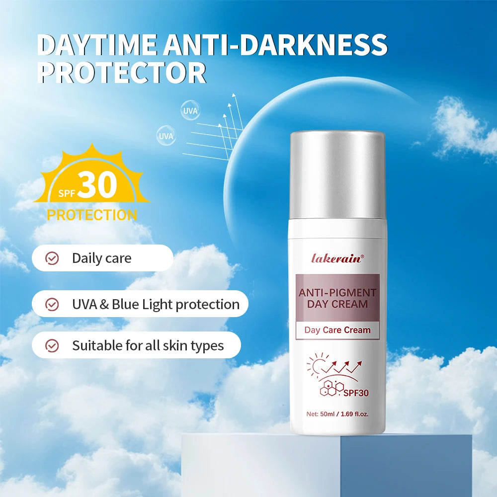 Anti Pigment Day Cream and Moisturizing Sun Protection for Daily Face Skincare