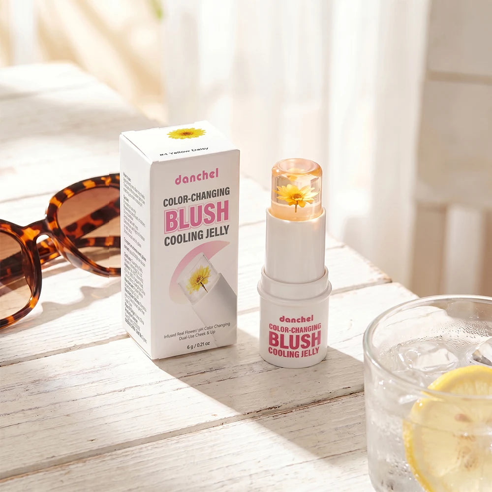 Color Changing Jelly Blush and Floral Tint Stick for Natural Daily Makeup - 18