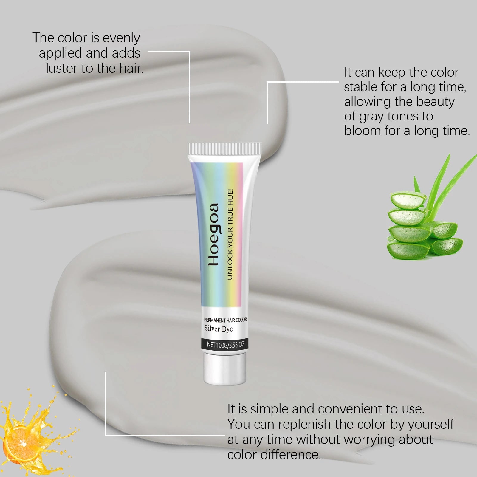 Permanent Silver Hair Dye and Gray Hair Color Cream for Salon Quality Results - 12