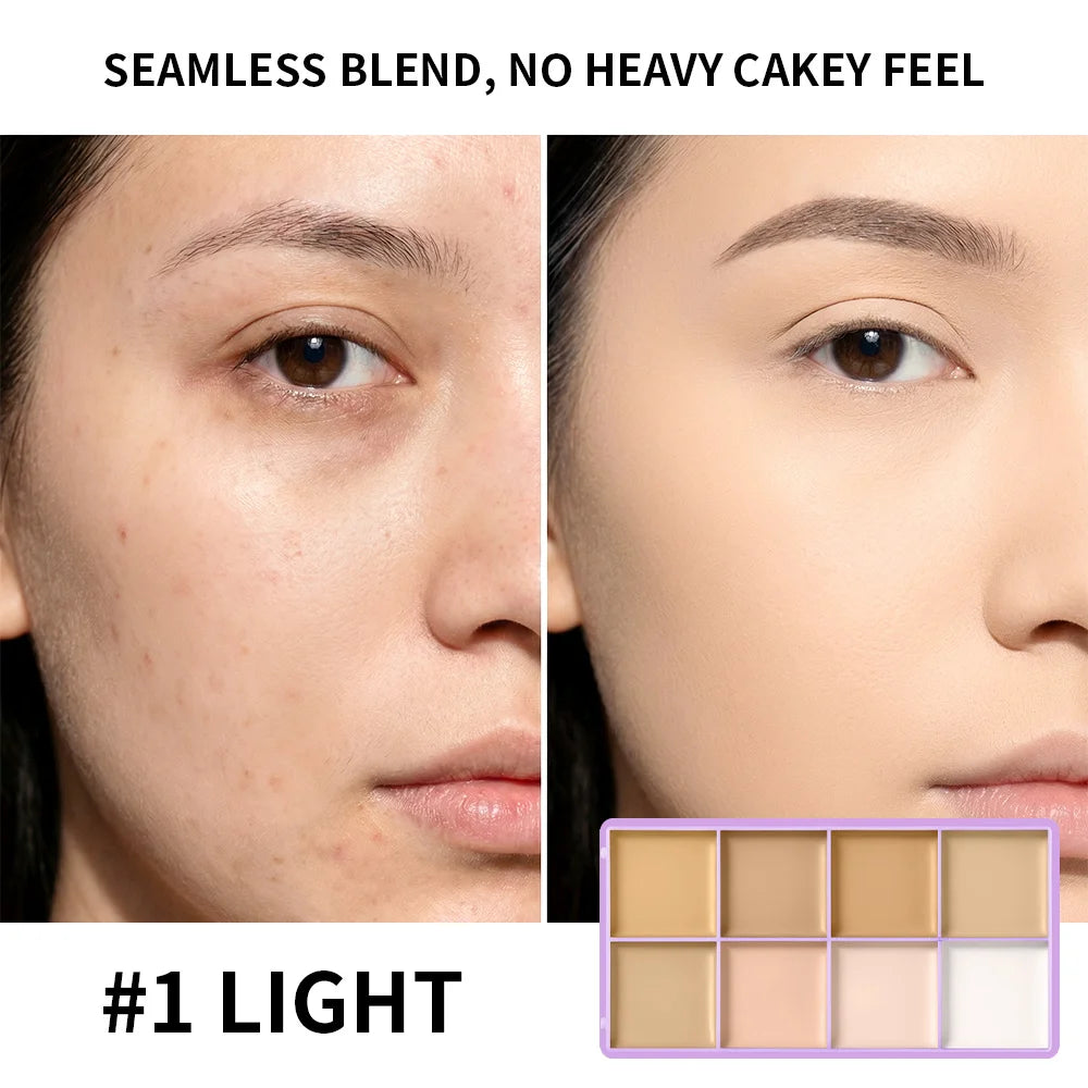 Cream Concealer Palette and Contour Kit for Flawless Makeup and Full Coverage