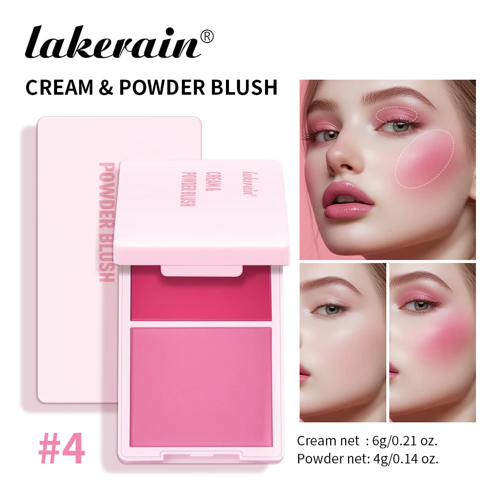 Cream and Powder Blush duo for a flawless long lasting natural makeup glow