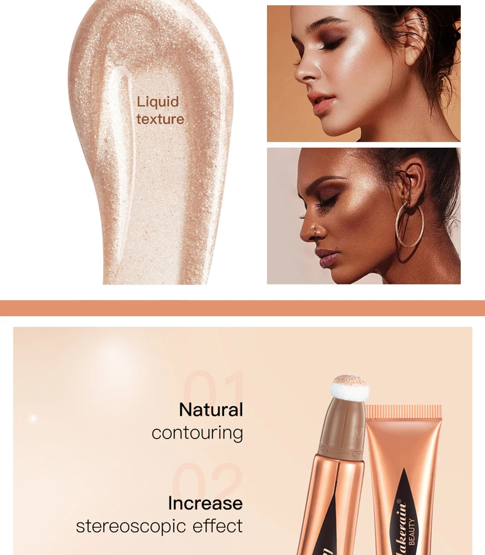 Liquid Face Bronzer and Makeup Contouring Wand for Daily Beauty Routines - 13
