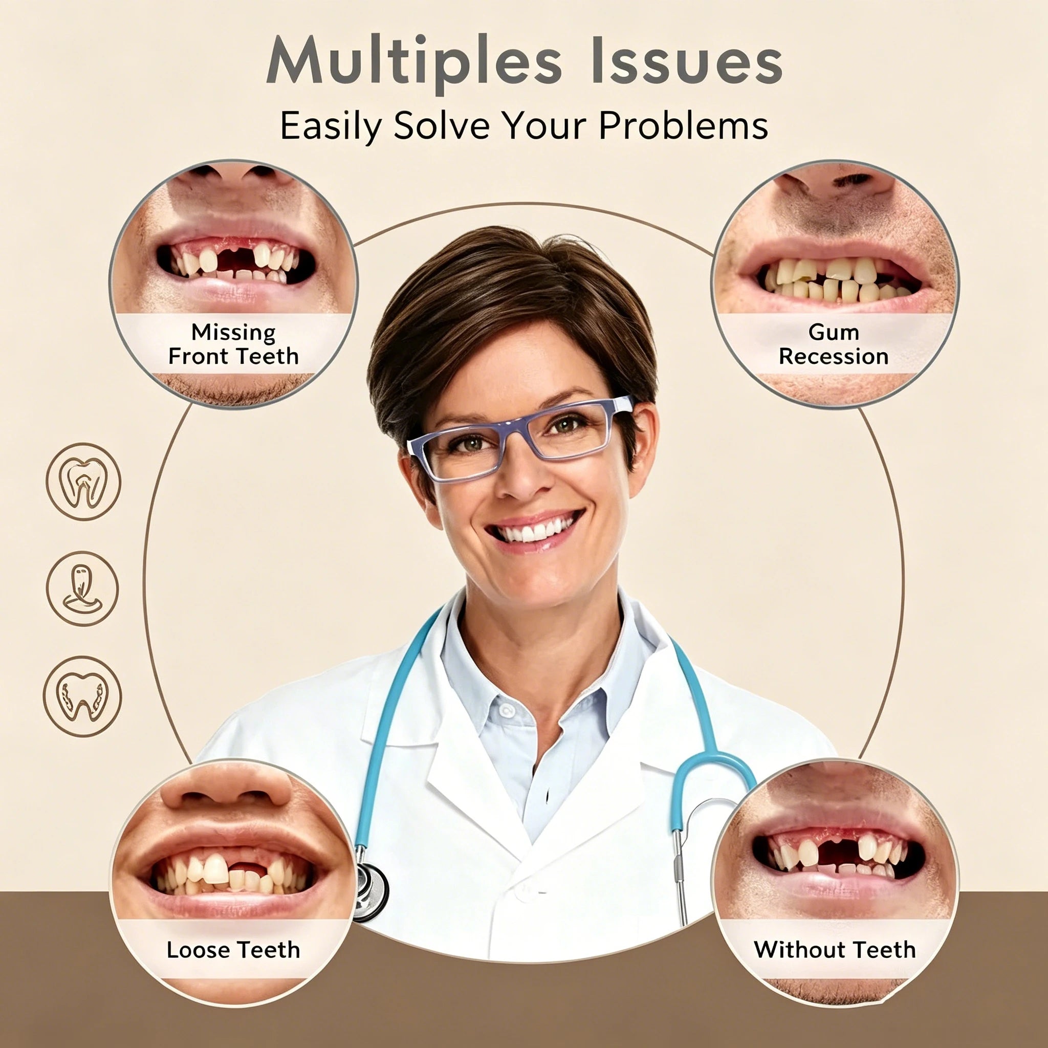 Soft Silicone Dentures and Cosmetic False Teeth for Adults seeking a bright smile - 3
