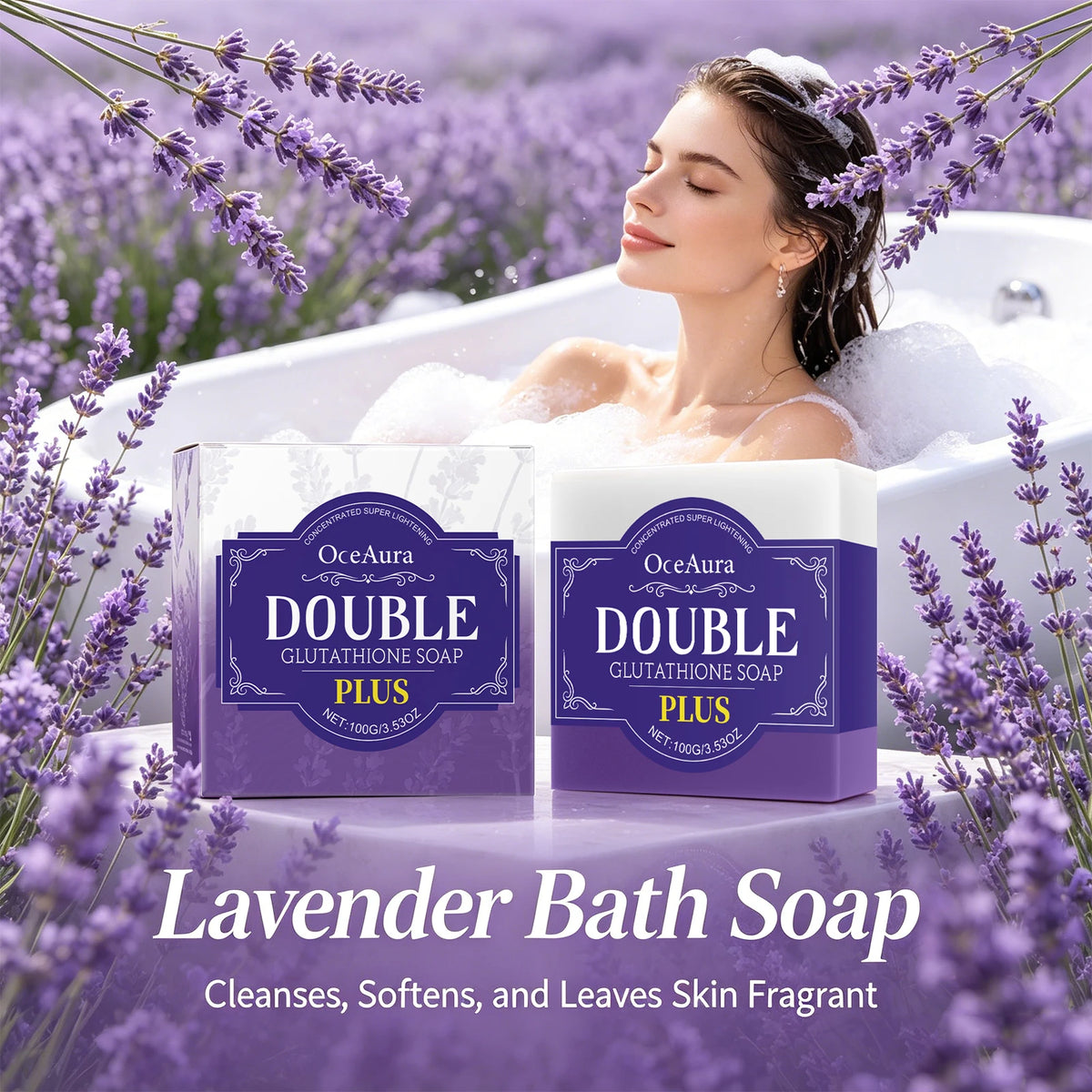 Lavender Cleansing Soap and Body Bar for Refreshing Daily Skin Care Routine