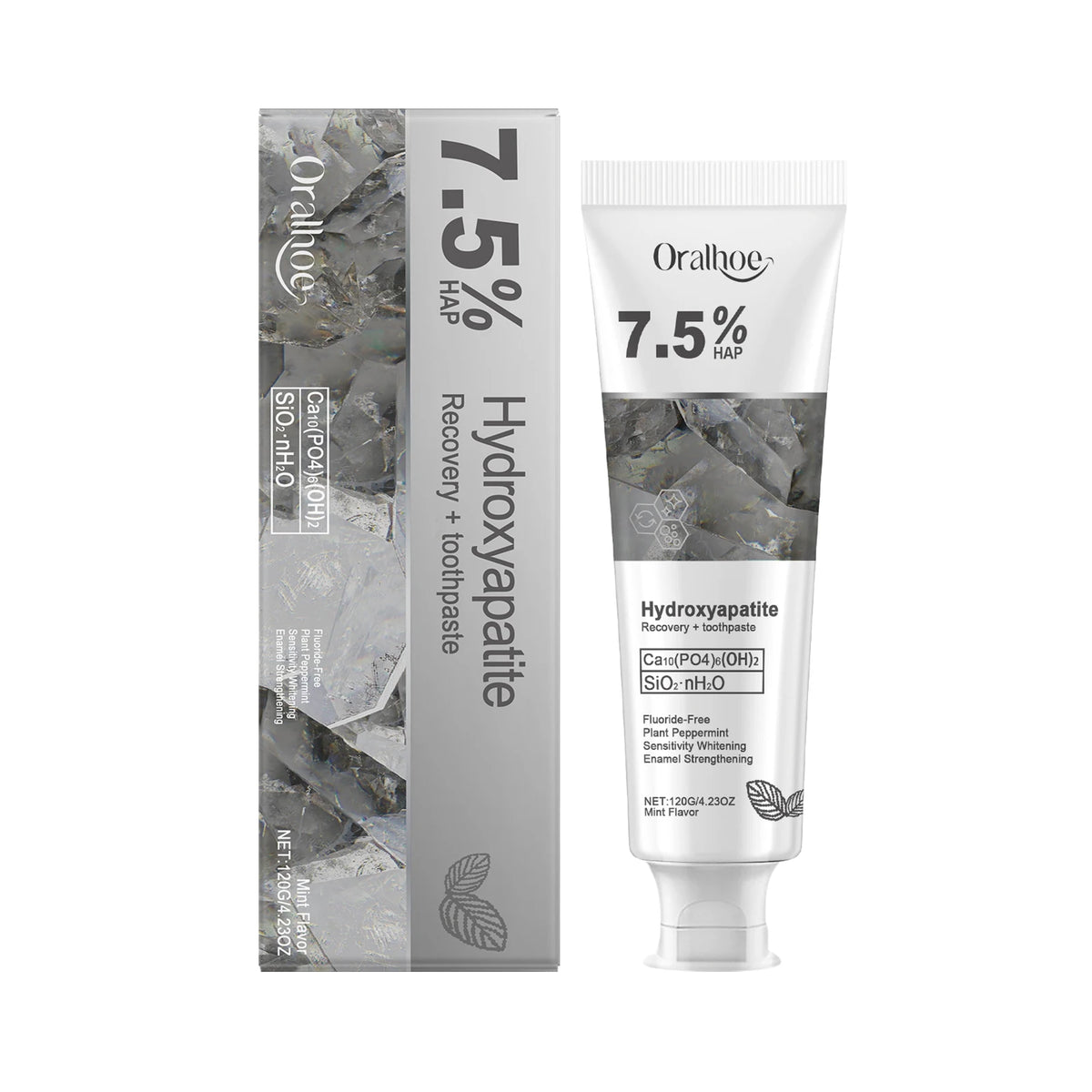 Hydroxyapatite Toothpaste and Enamel Repair Cream for Daily Whitening and Care