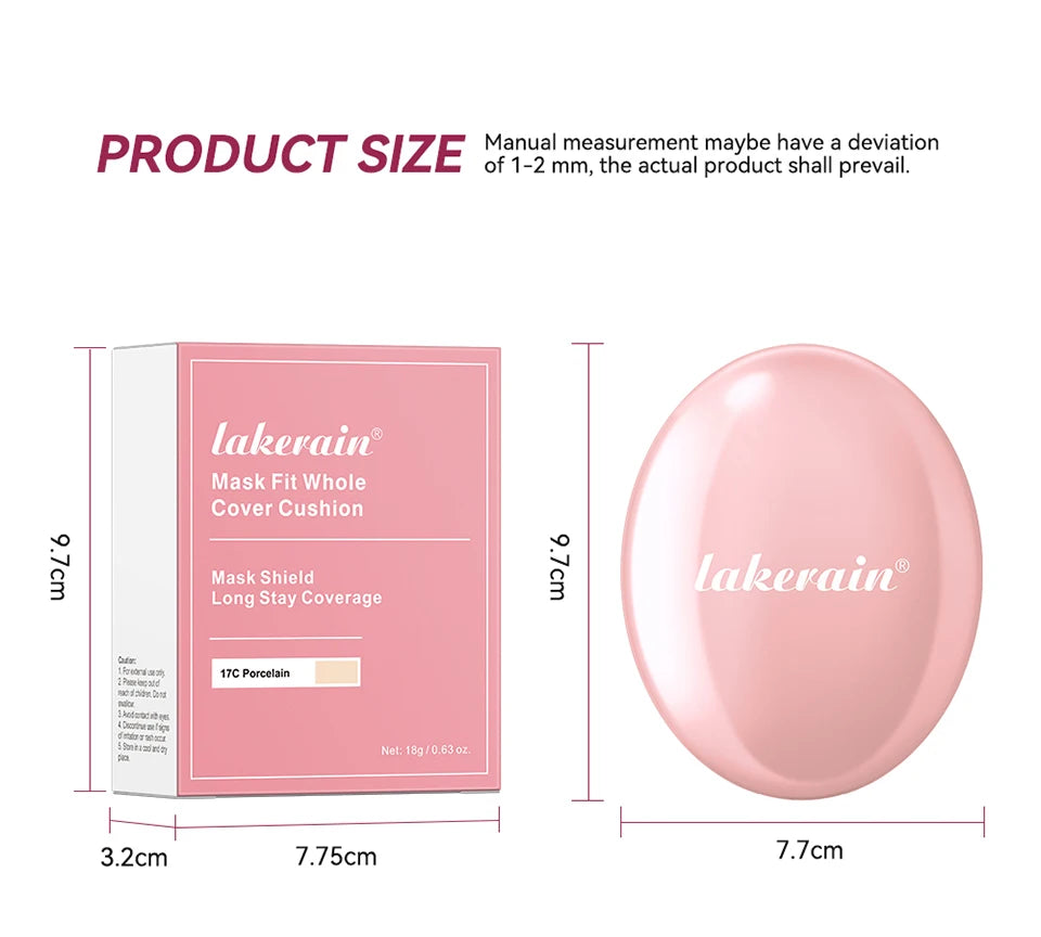 Semi Matte CC Cream Cushion and Long Lasting Foundation for Flawless Face Makeup - 16
