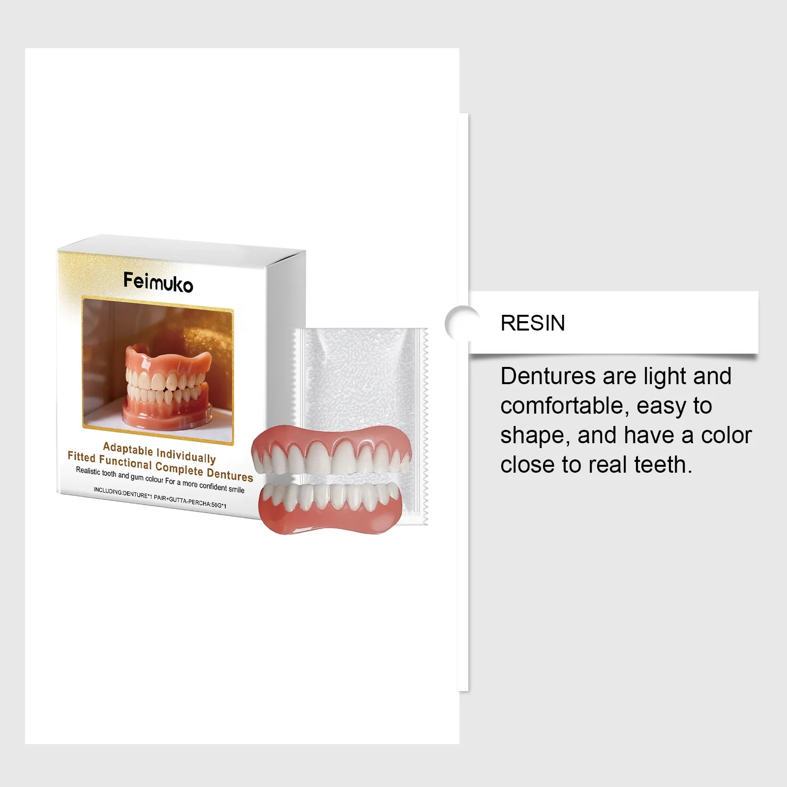 Denture Decoration Set and Fake Teeth Liners for Instant Smile Makeover at Home - 16