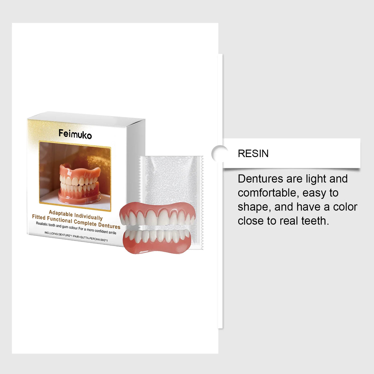 Denture Decoration Set and Fake Teeth Liners for Instant Smile Makeover at Home