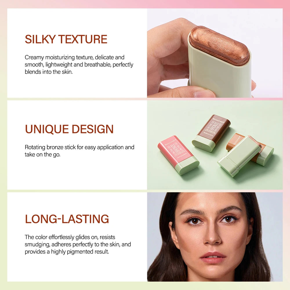 Contour Bronzer Stick and Face Sculpting Makeup for Daily Glowing Complexion - 3
