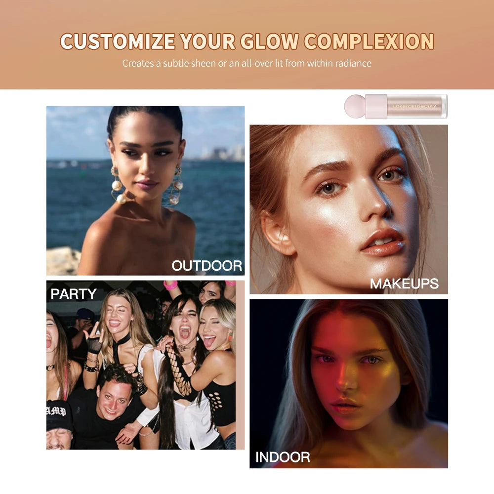 Liquid Highlighter and Shimmer Makeup Luminizer for Radiant Glow and Beauty