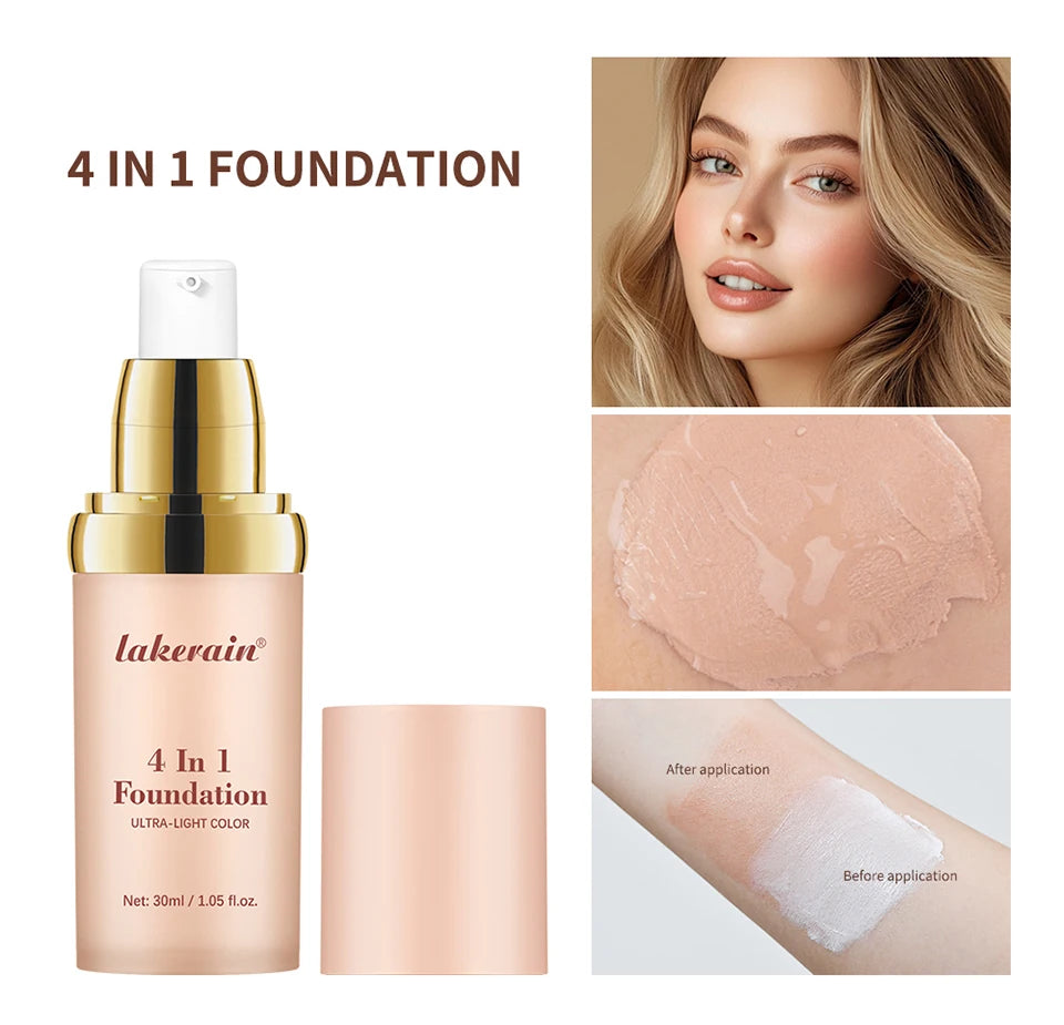 Color Changing Foundation and Face Makeup Base for Daily Natural Coverage