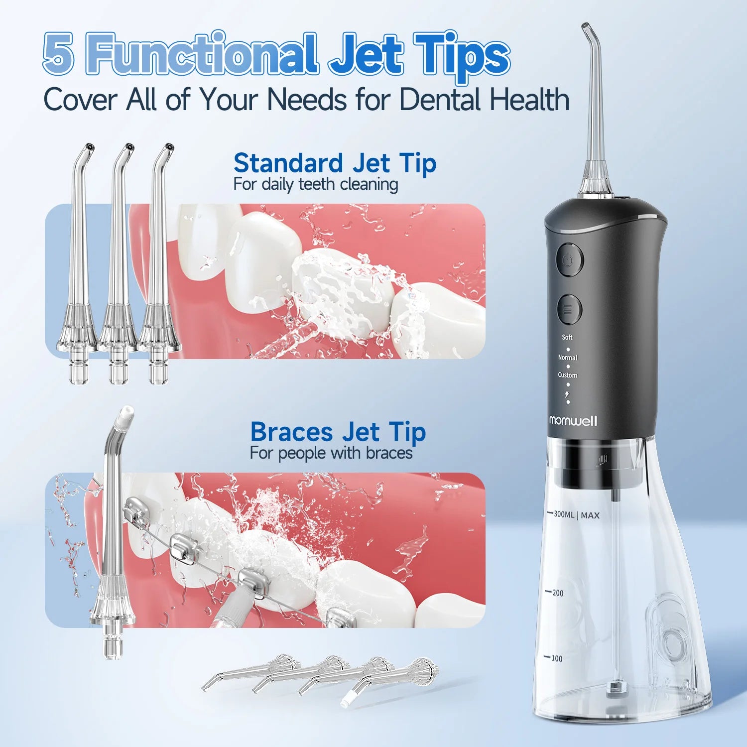 Water Flosser and Electric Toothbrush for Professional Daily Oral Hygiene - 3