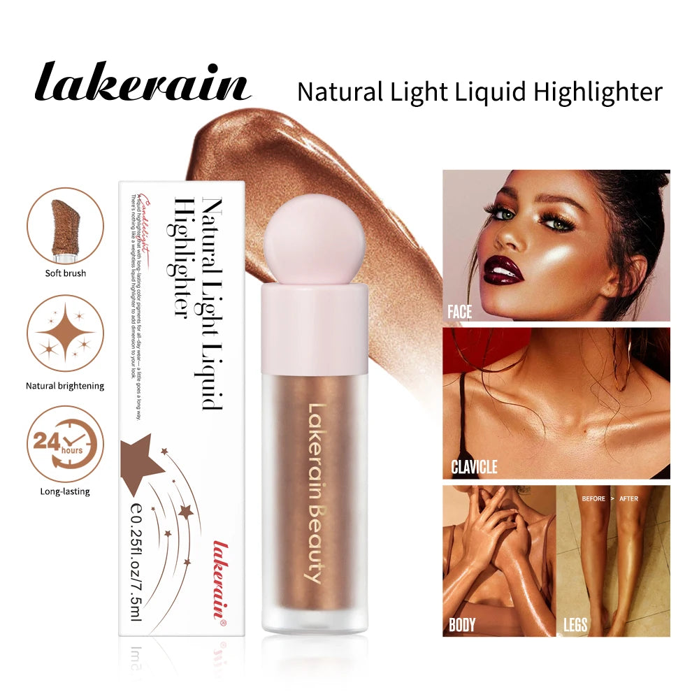 Liquid Highlighter and Shimmer Makeup Luminizer for Radiant Glow and Beauty