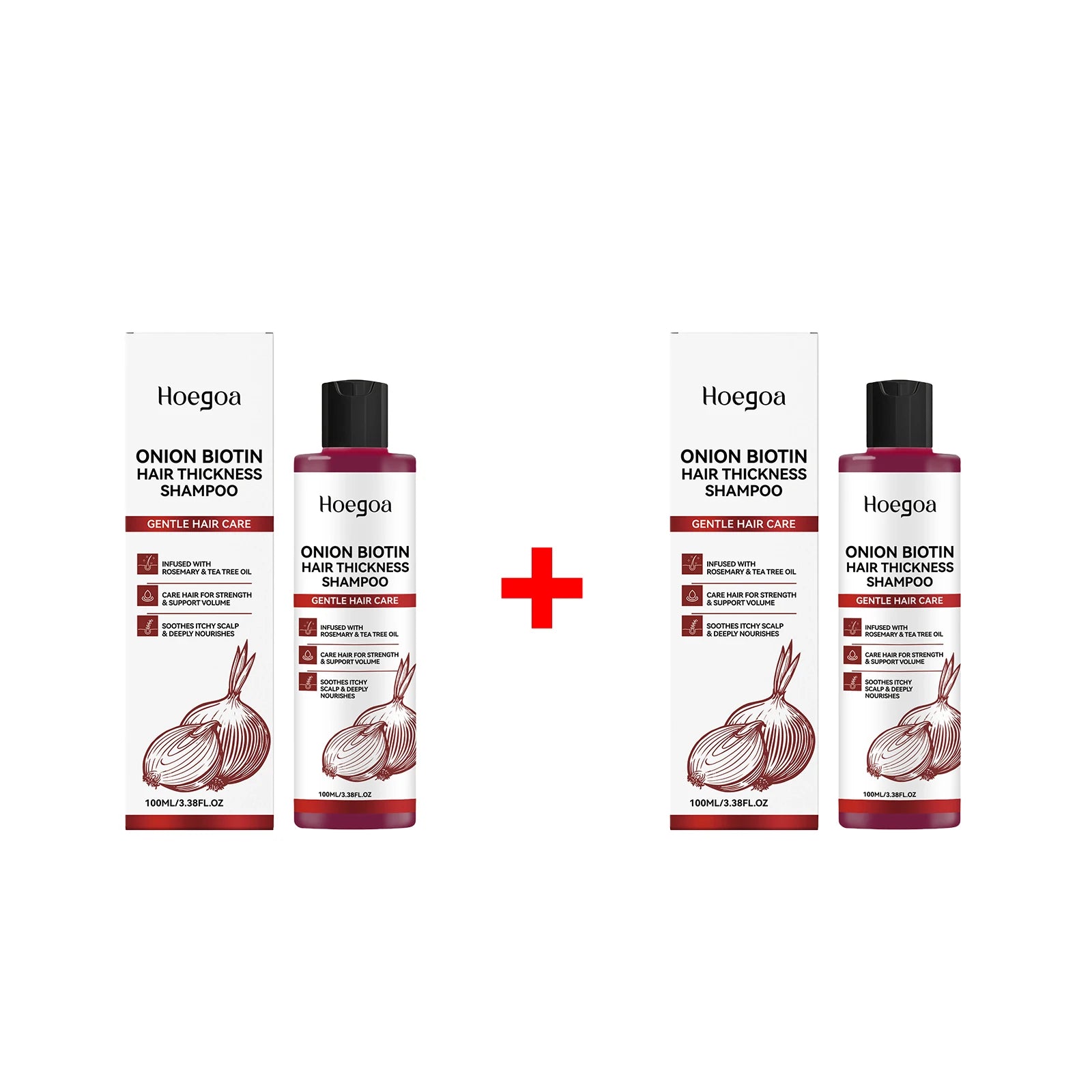 Onion Biotin Shampoo and Hair Growth Cleanser for Thicker Looking Voluminous Hair - 18