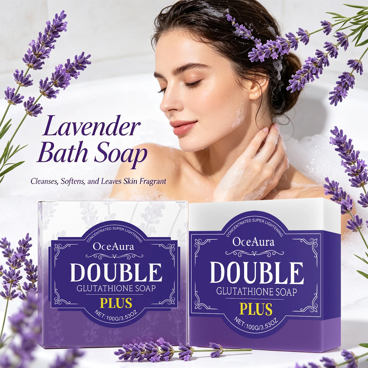 Lavender Cleansing Soap and Body Bar for Refreshing Daily Skin Care Routine