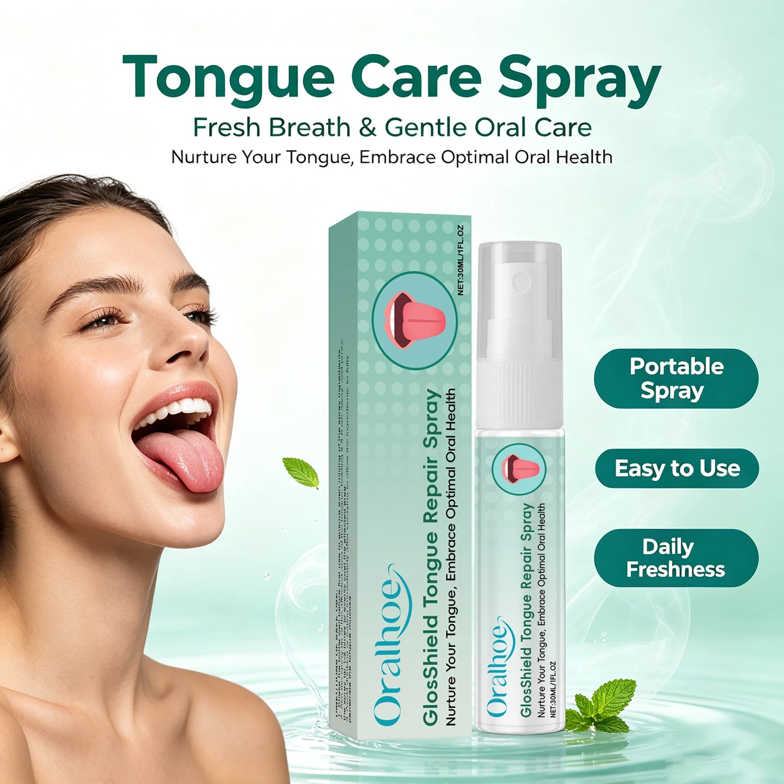 Tongue Repair Spray and Mouth Freshener for Daily Oral Care and Bad Breath - 3