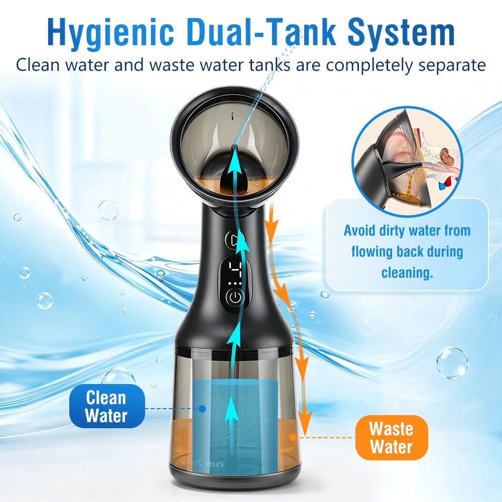 Electric Ear Wax Removal Tool and Irrigation System for Safe Home Ear Care - 2
