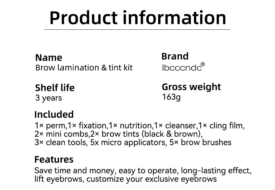 Brow Lamination and Eyebrow Tinting Kit for Professional Salon Results at Home