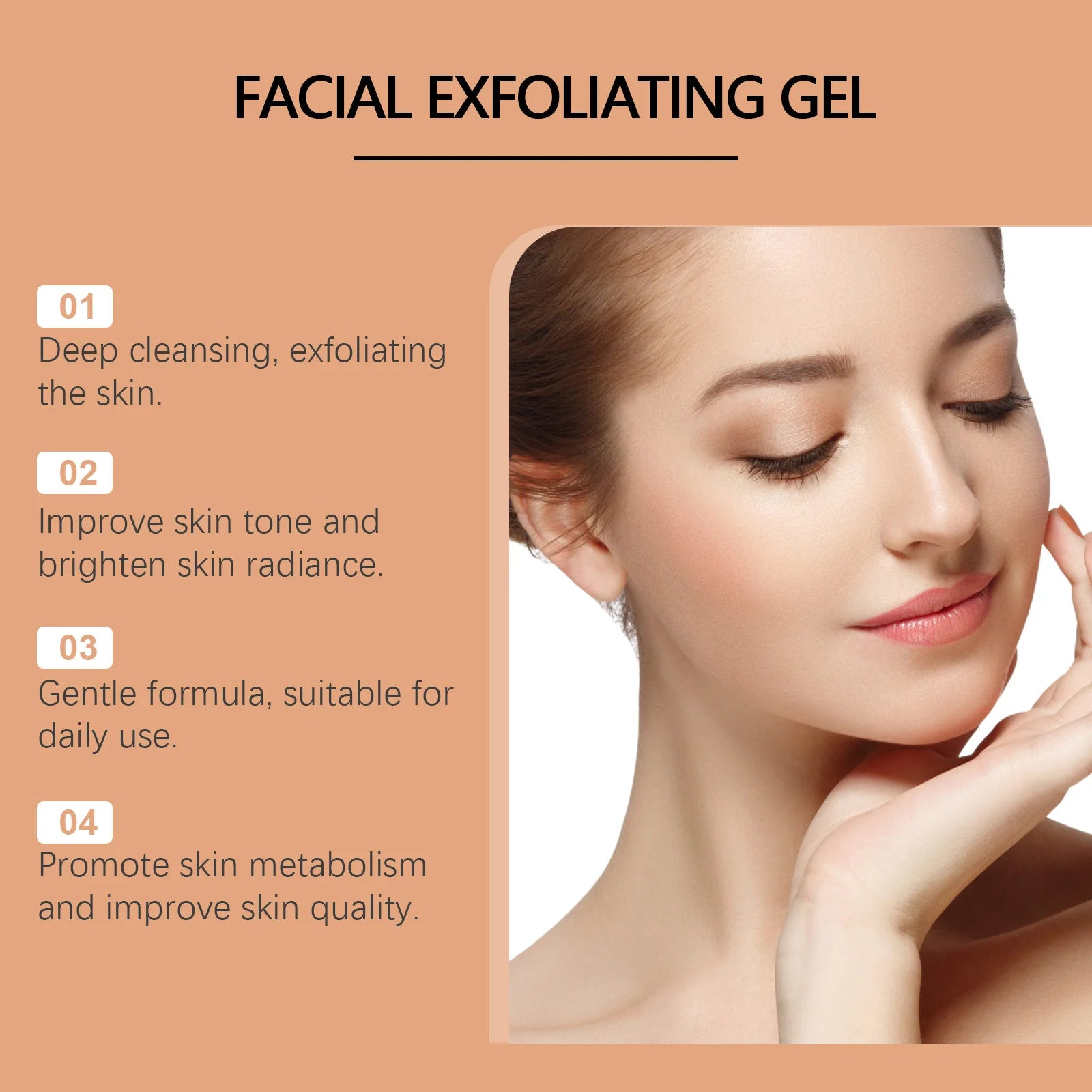 Orange Exfoliating Gel and Facial Scrub Cleanser for Brightening Dull Skin - 5