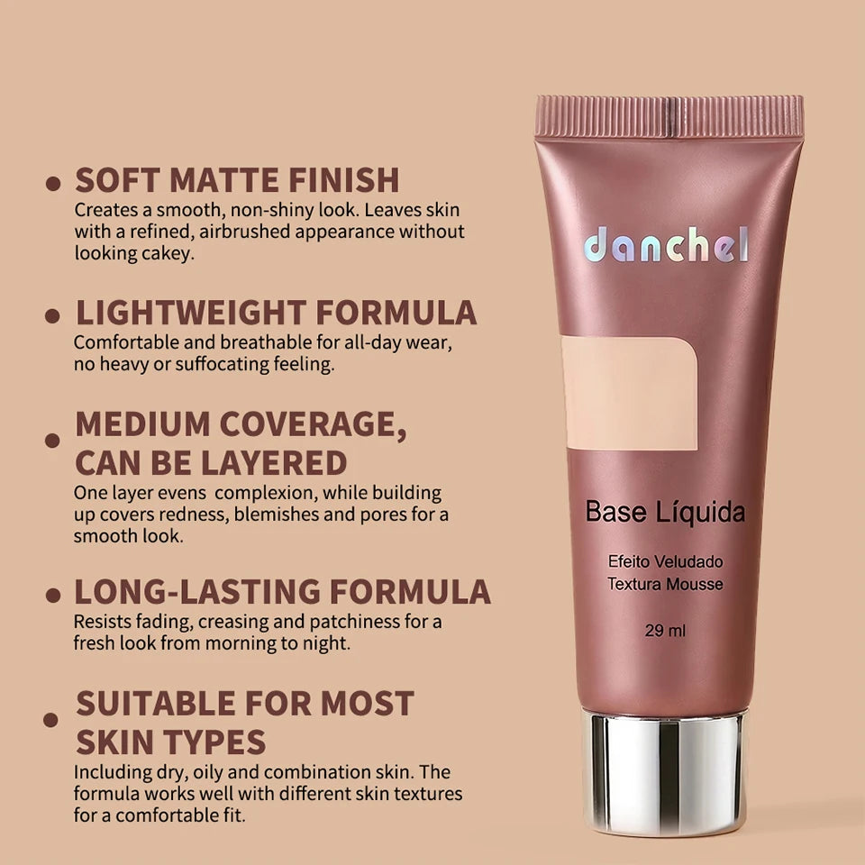 Liquid Foundation and Velvet Matte Makeup Base for Flawless Daily Face Coverage - 9