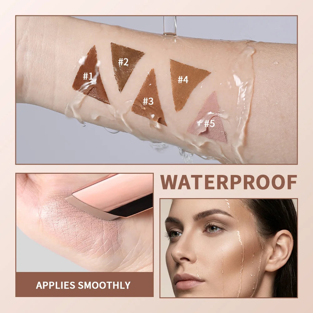 Cream Bronzer Stick and Contour Makeup Highlighter for Sculpted Face Looks