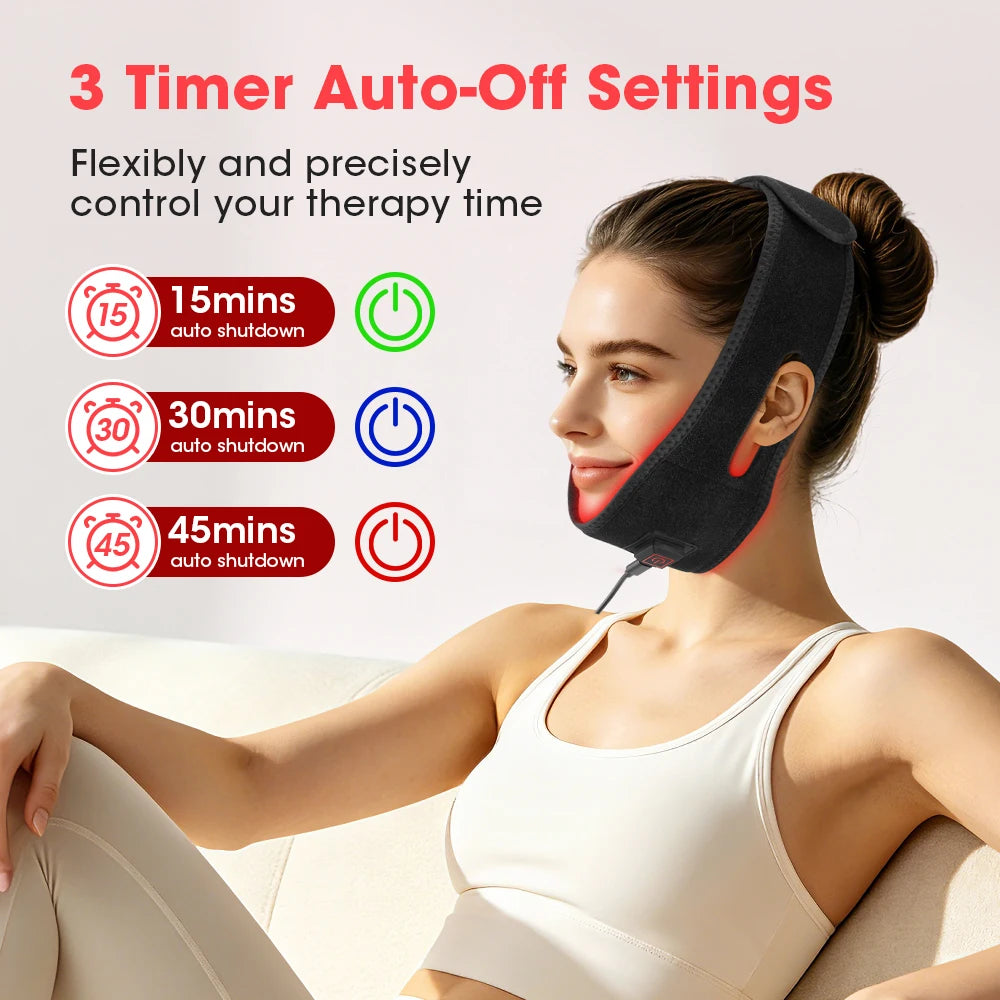 Red Light Therapy Belt and Infrared Heat Wrap for Face Neck and Body Relaxation - 4
