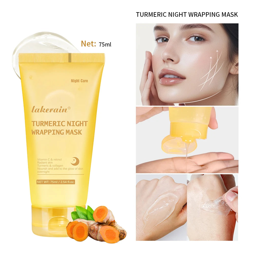Turmeric Peel Off Mask and Collagen Sleeping Pack for Nightly Facial Radiance