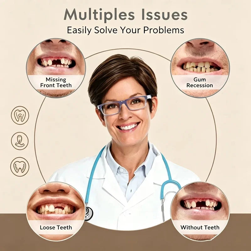 Silicone Dentures and Realistic False Teeth for Comfortable Daily Smile Support - 3