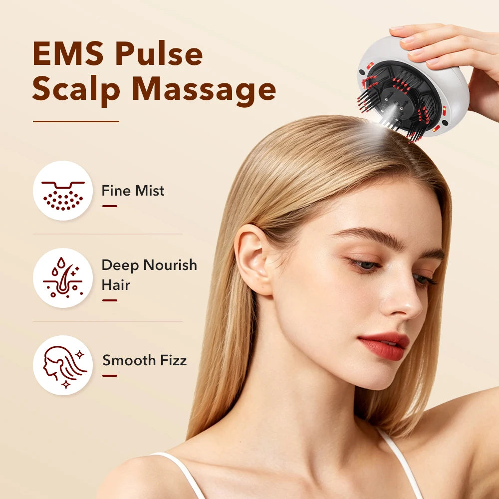 Electric Scalp Massager and Hair Oil Applicator for Daily Refreshing Scalp Care