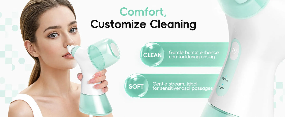 Electric Nasal Irrigator and Sinus Rinse Machine for Daily Allergy Relief