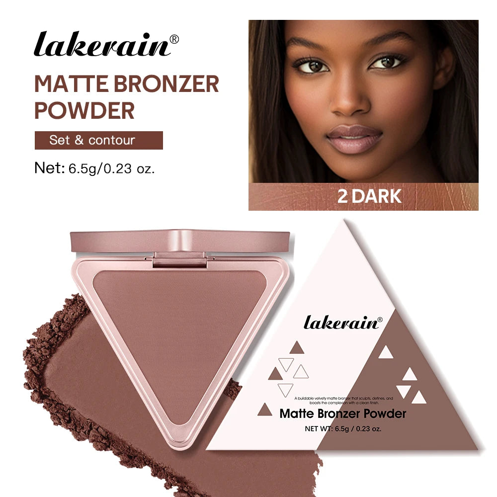 Matte Bronzer and Face Contour Powder for Sculpted Cheeks and Smooth Finish