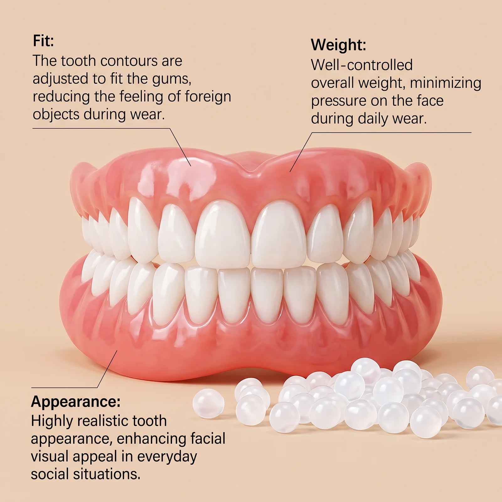 Silicone False Teeth and Cosmetic Veneers for a Natural Looking Daily Smile - 3