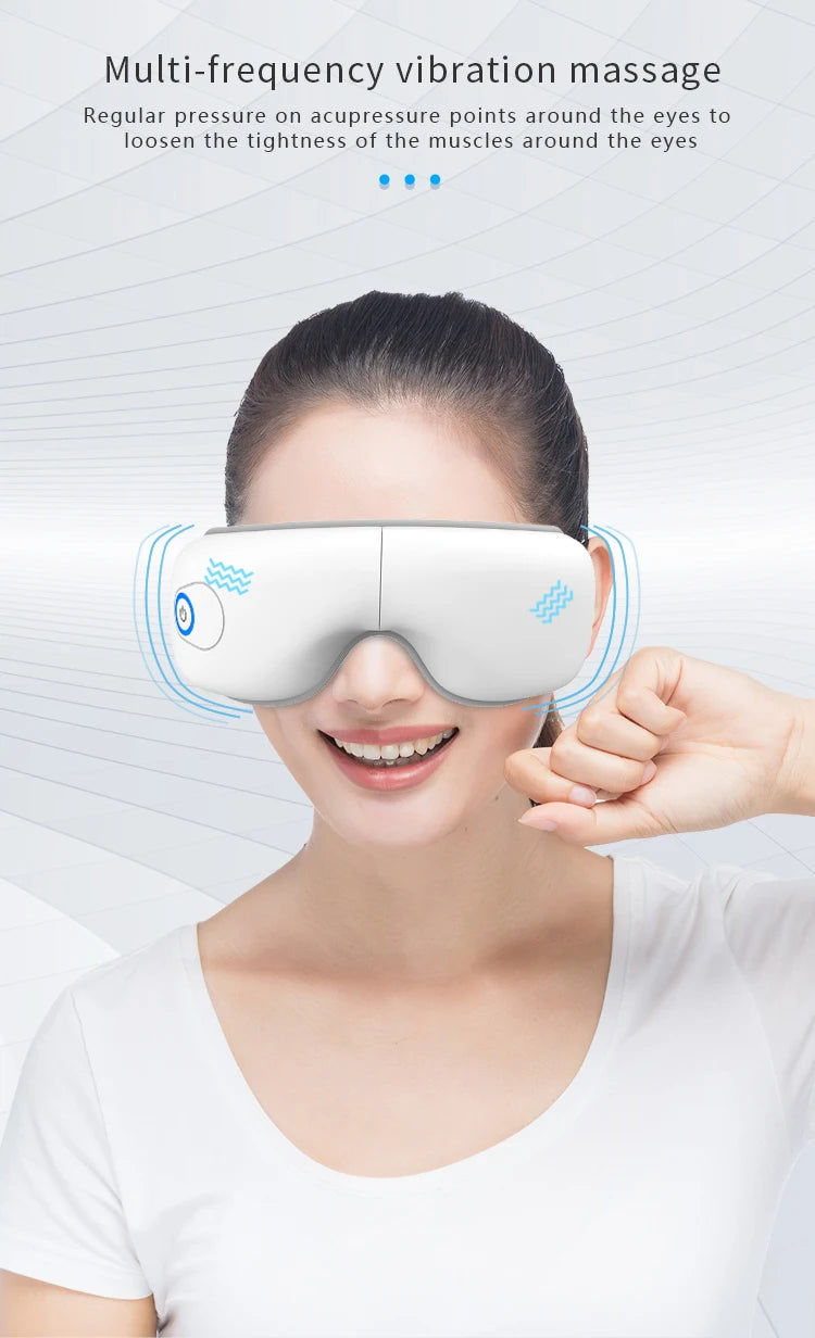 Eye Massager and Heated Compression Mask for Relaxing Tired Eyes at Home