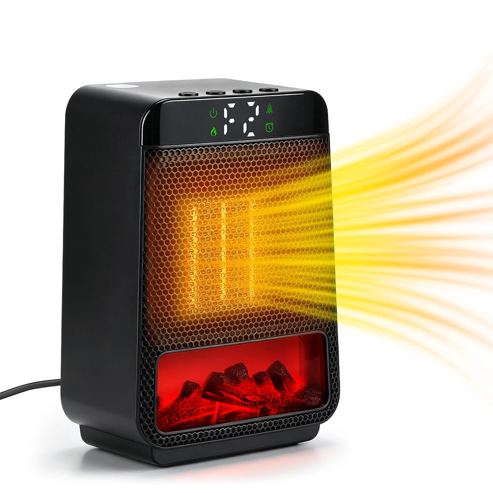 Electric Space Heater and Personal Warm Air Blower for Winter Office and Home Use