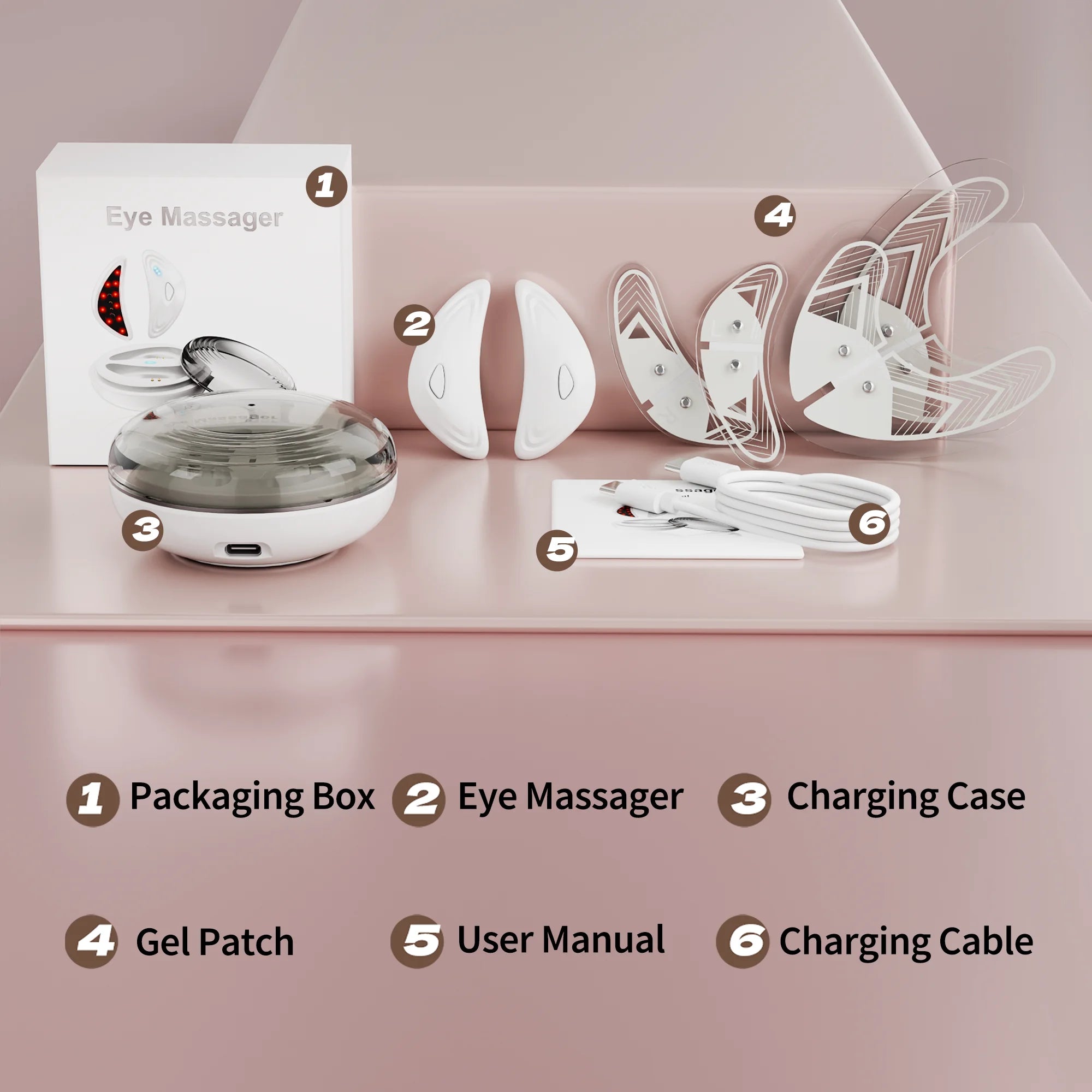 Red Light Eye Massager and Microcurrent Skincare Device for Dark Circles - 15