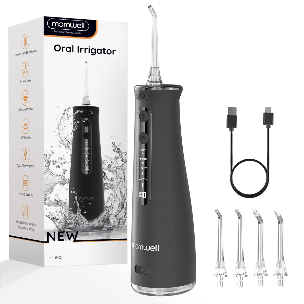 Electric Oral Irrigator and Water Flosser for Daily Dental Teeth Cleaning