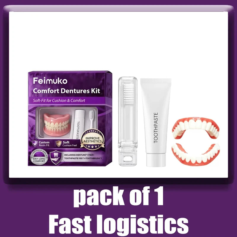 Silicone Dentures and False Teeth for Instant Smile Enhancement for Daily Comfort