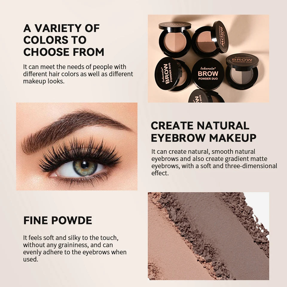 Brow Powder Duo and Eyebrow Enhancer for Natural Defined Eyebrows and Contouring