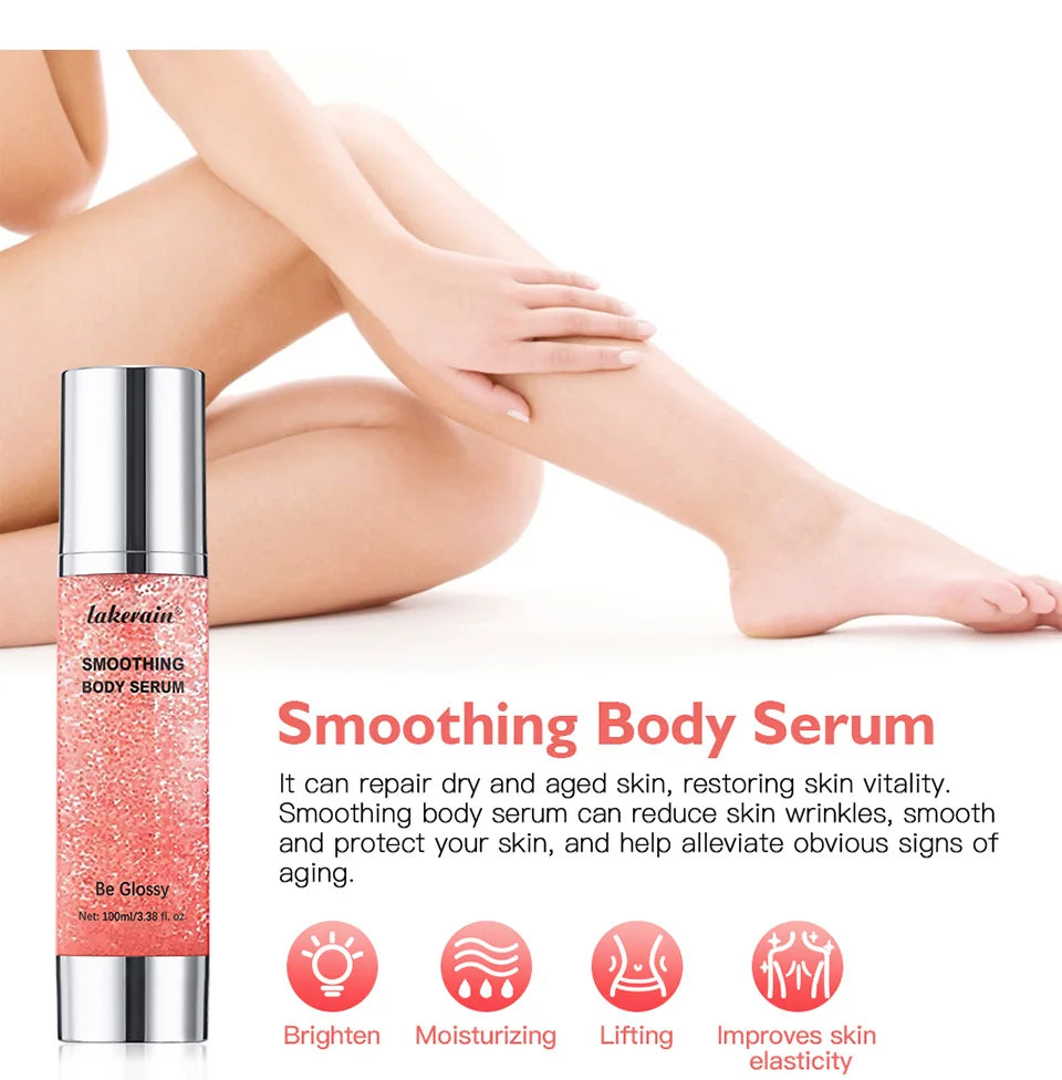 Smoothing Body Serum and Hydrating Moisturizer for Daily Skin Care and Elasticity