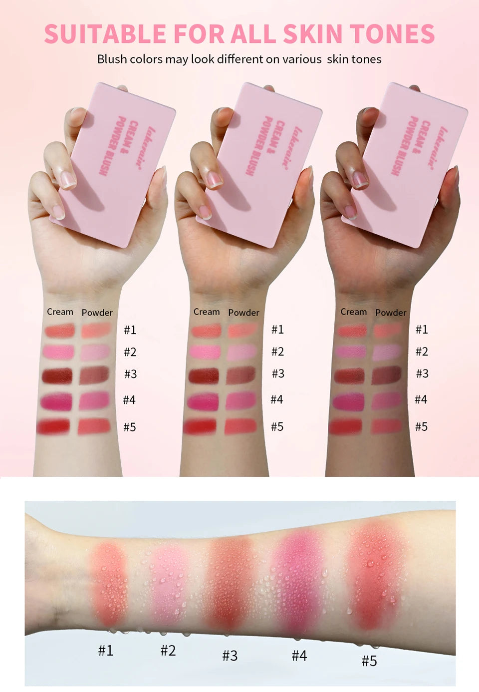 Cream and Powder Blush duo for a flawless long lasting natural makeup glow