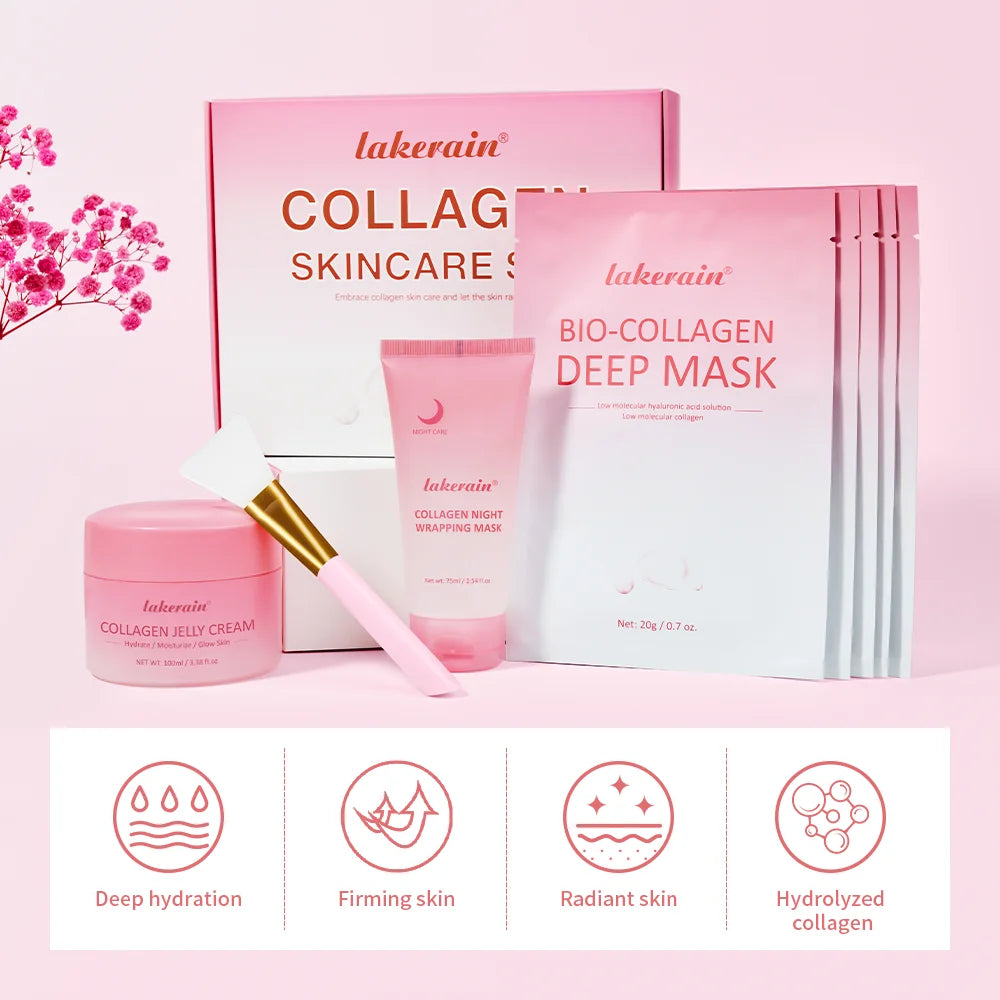 Collagen Skincare Set and Facial Moisturizer for Daily Deep Hydration Routine